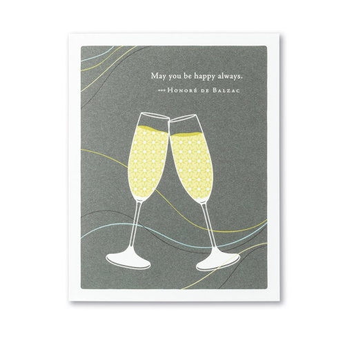 Positively Green Wedding Card - May you be happy always.