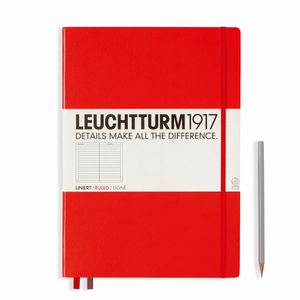 Leuchtturm1917 Notebook - Ruled, A4+, Red | Leuchtturm1917 | Paperpoint Stationery South Melbourne