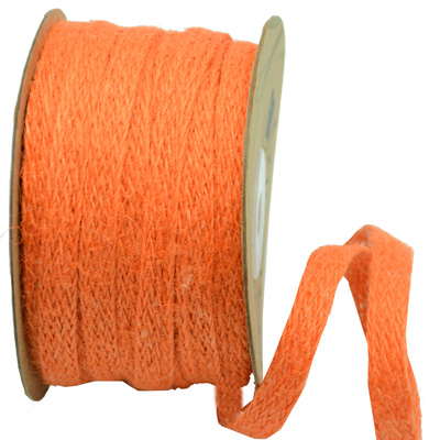 Ribbon: 10mm Jute Tape - Orange (per metre)