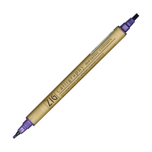 Kuretake Zig Calligraphy Dual Tip Metallic Marker - Purple | Zig | Paperpoint Stationery South Melbourne