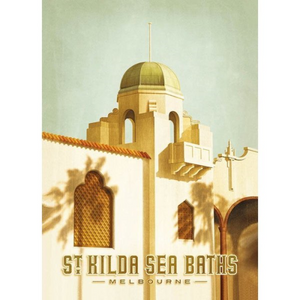 Harper & Charlie Postcard - St Kilda Sea Baths