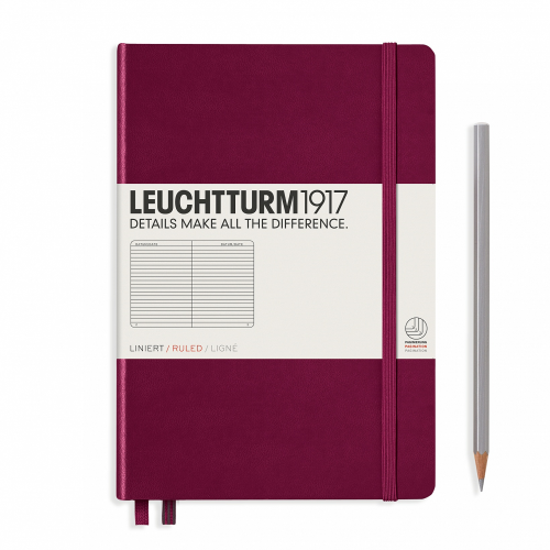 Leuchtturm1917 Notebook - Ruled, A5, Port Red