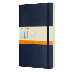 Moleskine Soft Cover Notebook - Ruled, Large, Sapphire Blue | Moleskine | Paperpoint Stationery South Melbourne