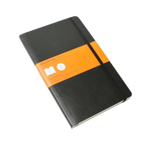 Moleskine Soft Cover Notebook - Ruled, Large, Black | Moleskine | Paperpoint Stationery South Melbourne