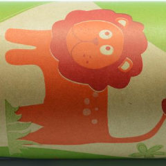 Kraft Gift Wrap Band - Jungle on Kraft (9 cm x 3 mtrs)