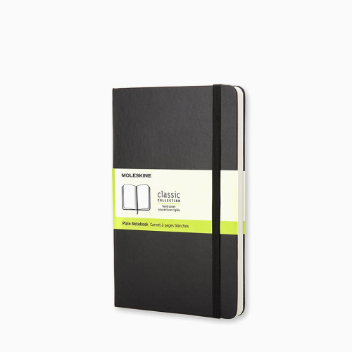 Moleskine Hard Cover Notebook - Plain, Pocket, Black | Moleskine | Paperpoint Stationery South Melbourne