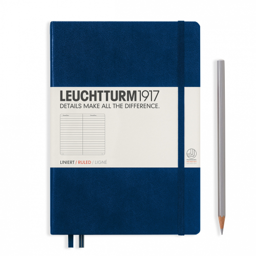 Leuchtturm1917 Notebook - Ruled, A5, Navy | Leuchtturm1917 | Paperpoint Stationery South Melbourne