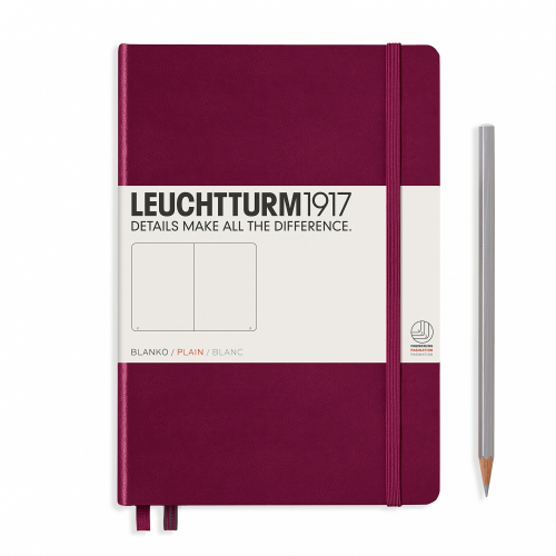 Leuchtturm1917 Notebook - Plain, A5, Port Red