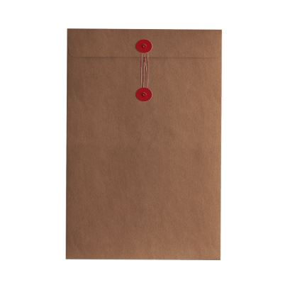 Button & String Envelope - C5 (162 x 229mm), Kraft/Red B&S | Button & String | Paperpoint Stationery South Melbourne