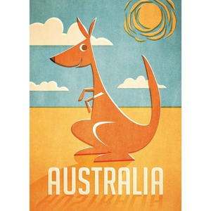Harper & Charlie Postcard - Australia Kangaroo
