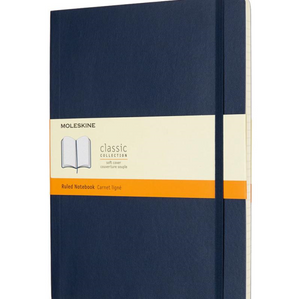 Moleskine Soft Cover Notebook - Ruled, Extra Large, Sapphire Blue | Moleskine | Paperpoint Stationery South Melbourne