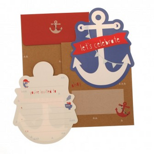 hiPP Invitation Set - Anchors Away | HiPP | Paperpoint Stationery South Melbourne