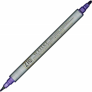 Kuretake Zig Writer Dual Tip Metallic Marker - Purple | Zig | Paperpoint Stationery South Melbourne