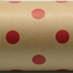 Wrap Band - Red Spots on Kraft (9 cm x 3 mtrs)
