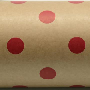 Wrap Band - Red Spots on Kraft (9 cm x 3 mtrs)