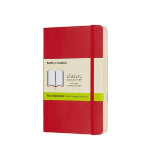 Moleskine Soft Cover Notebook - Plain, Pocket, Scarlet Red | Moleskine | Paperpoint Stationery South Melbourne
