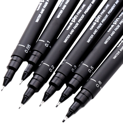 Uni Pin Fineline Black Pigment Ink Pen 0.1 | Uni-ball | Paperpoint Stationery South Melbourne