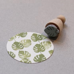 Perlenfischer Cone Stamp - Monstera Leaf Small | Perlenfischer | Paperpoint Stationery South Melbourne
