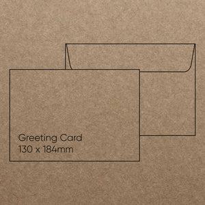 Greeting Card Envelope (130 x 184mm) - Buffalo Kraft, Pack of 10