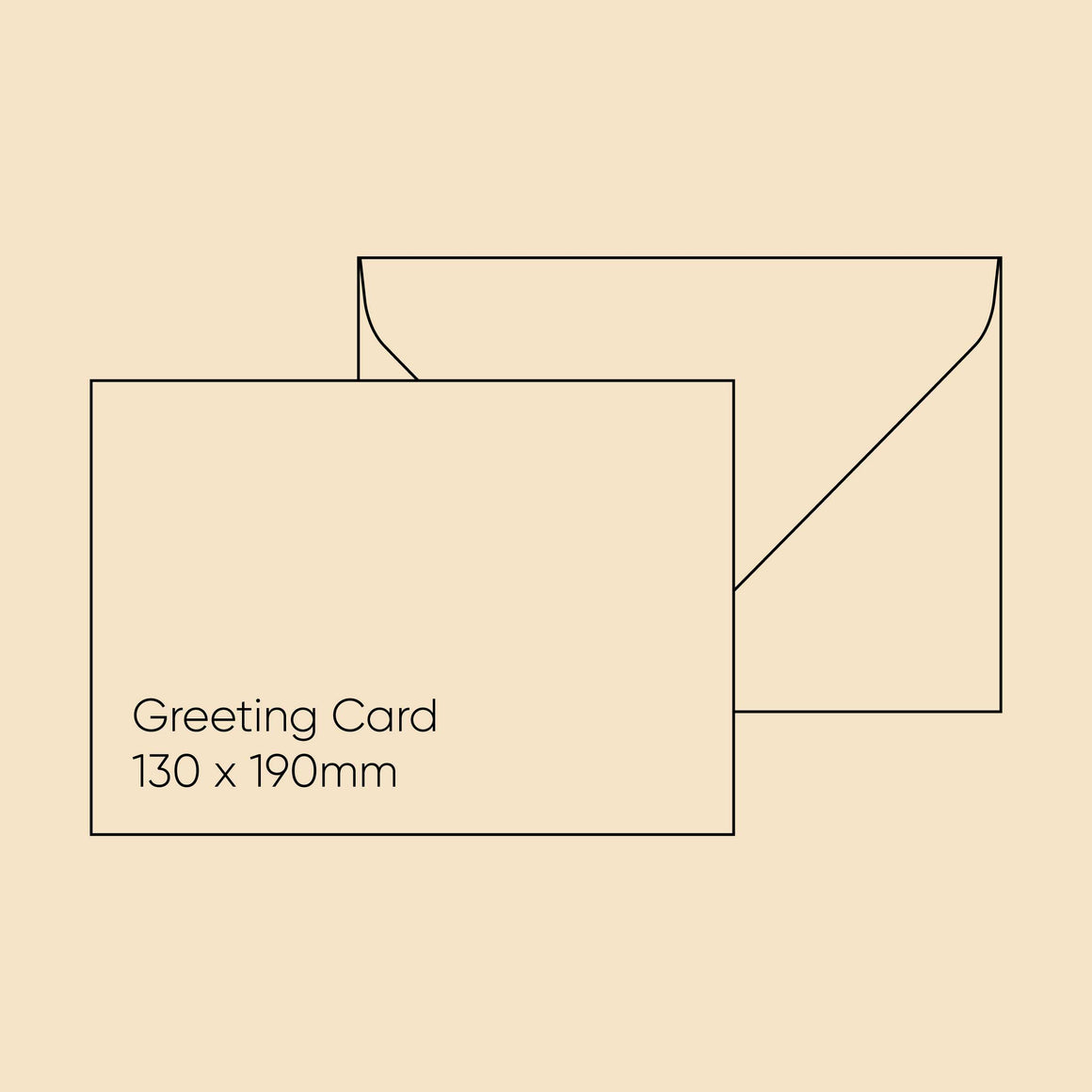 Greeting Card Envelope (130 x 190mm) - Gmund Colors Matt 'Almond', Single