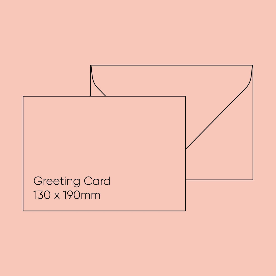 Greeting Card Envelope (130 x 190mm) - Gmund Colors Matt 'Rosa', Single