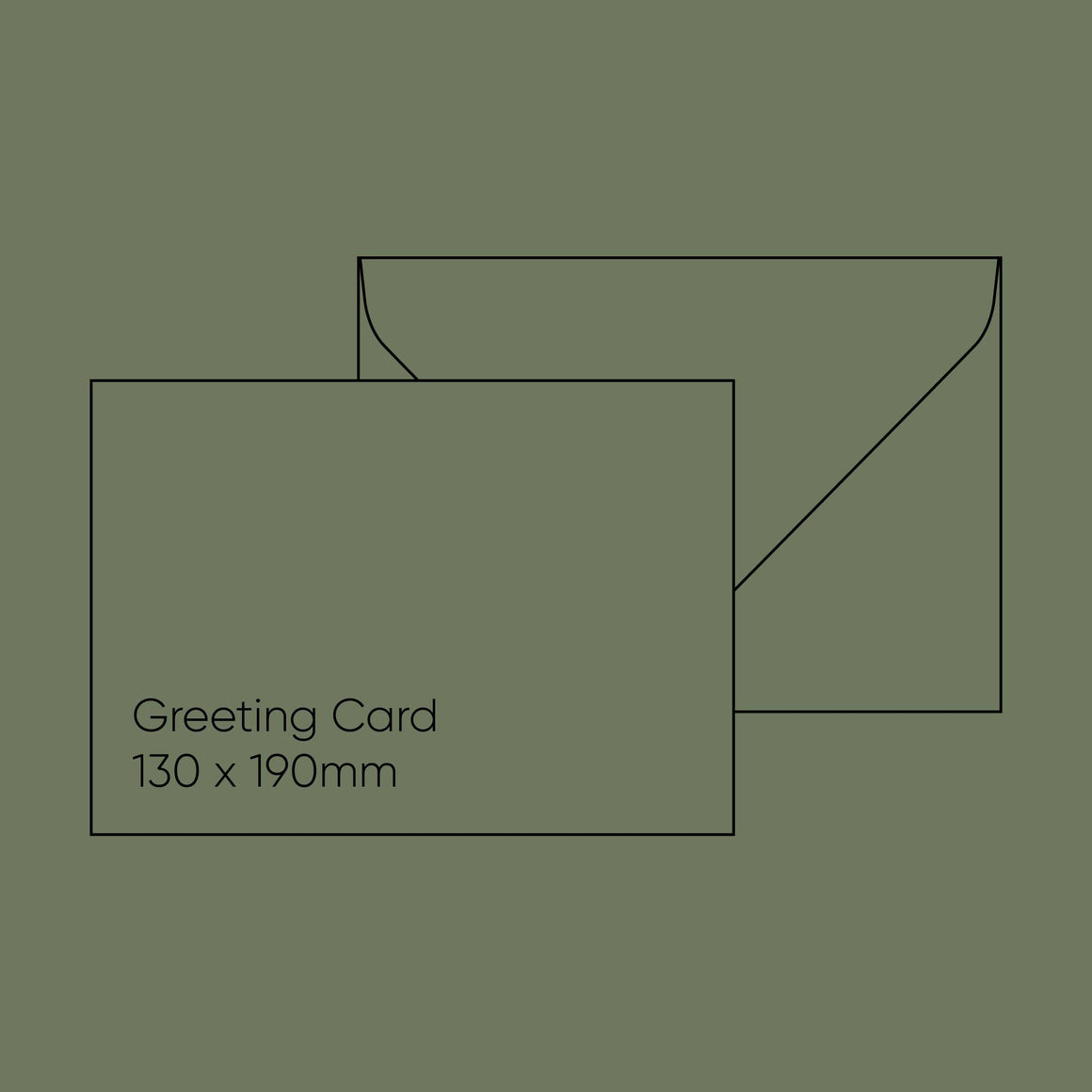 Greeting Card Envelope (130 x 190mm) - Gmund Colors Matt 'Seedling', Single