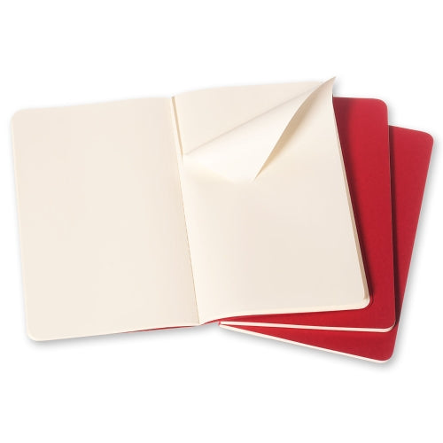 Moleskine Cahier Notebook - Plain, Pocket, Red