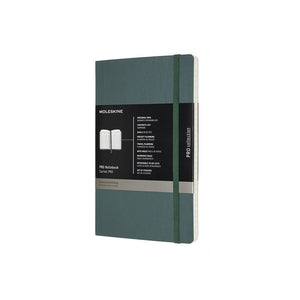 Moleskine Professional Soft Cover Notebook - Ruled, Large, Forest Green
