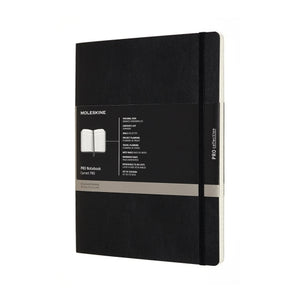 Moleskine Professional Hard Cover Notebook - Ruled, Extra Large, Black