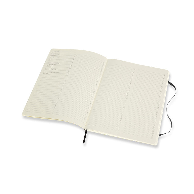 Moleskine Professional Soft Cover Notebook - Ruled, Extra Large, Black