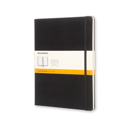 Moleskine Hard Cover Notebook - Ruled, Extra Large, Black