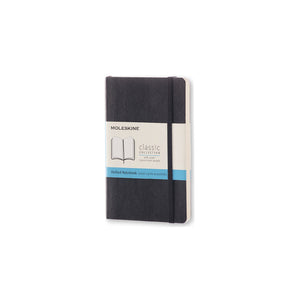 Moleskine Soft Cover Notebook - Dot Grid, Pocket, Black