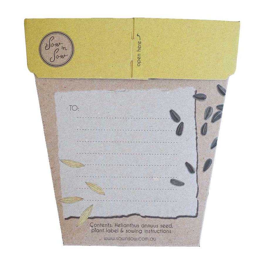 Gift of Seeds Card - Sunflower