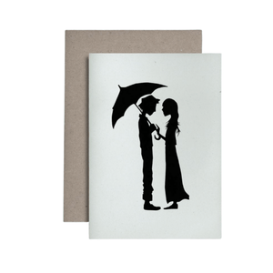 Miriam Cox Papercuts Greeting Card - Umbrella