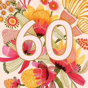 Kirsten Katz Birthday Card - 60th Birthday Wild Proteas