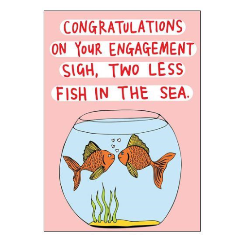 Able & Game Able & Game Greeting Card - Sigh, Two Less Fish