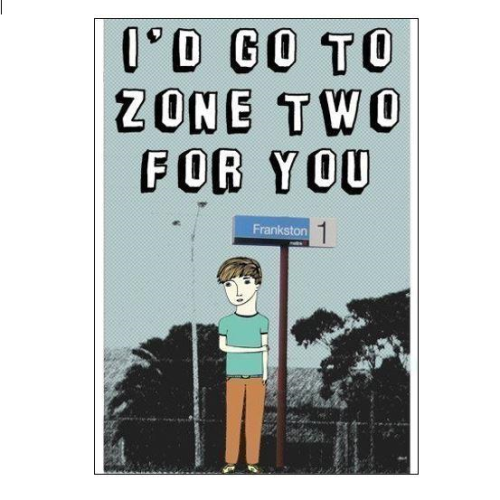 Able & Game Able & Game Melbourne Train Station Card - I'd Go to Zone Two for You