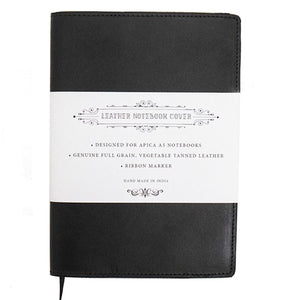 Leather Notebook Cover - A5, Black