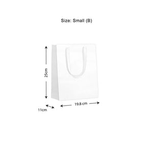 Gift Bag - Metro, White, "B" Small, 198x250x110mm