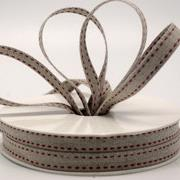 Barama Ribbon: 10mm Double Stitch Linen - Red (per metre)