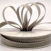 Barama Ribbon: 10mm Double Stitch Linen - White (per metre)