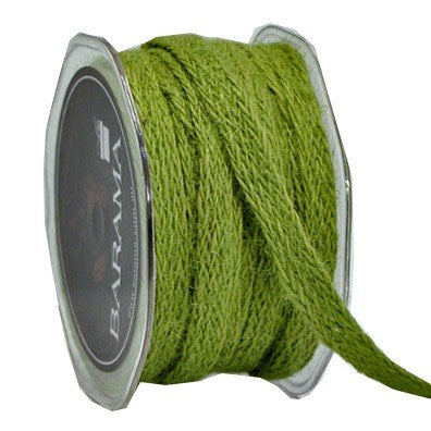 Barama Ribbon: 10mm Jute Tape - Lime (per metre)