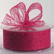 Barama Ribbon: 38mm Open Mesh - Hot Pink (per metre)