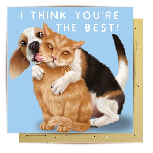 La La Land Greeting Card - Cat Dog