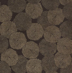 Himalayan Wrapping Paper - Gold Mums On Black