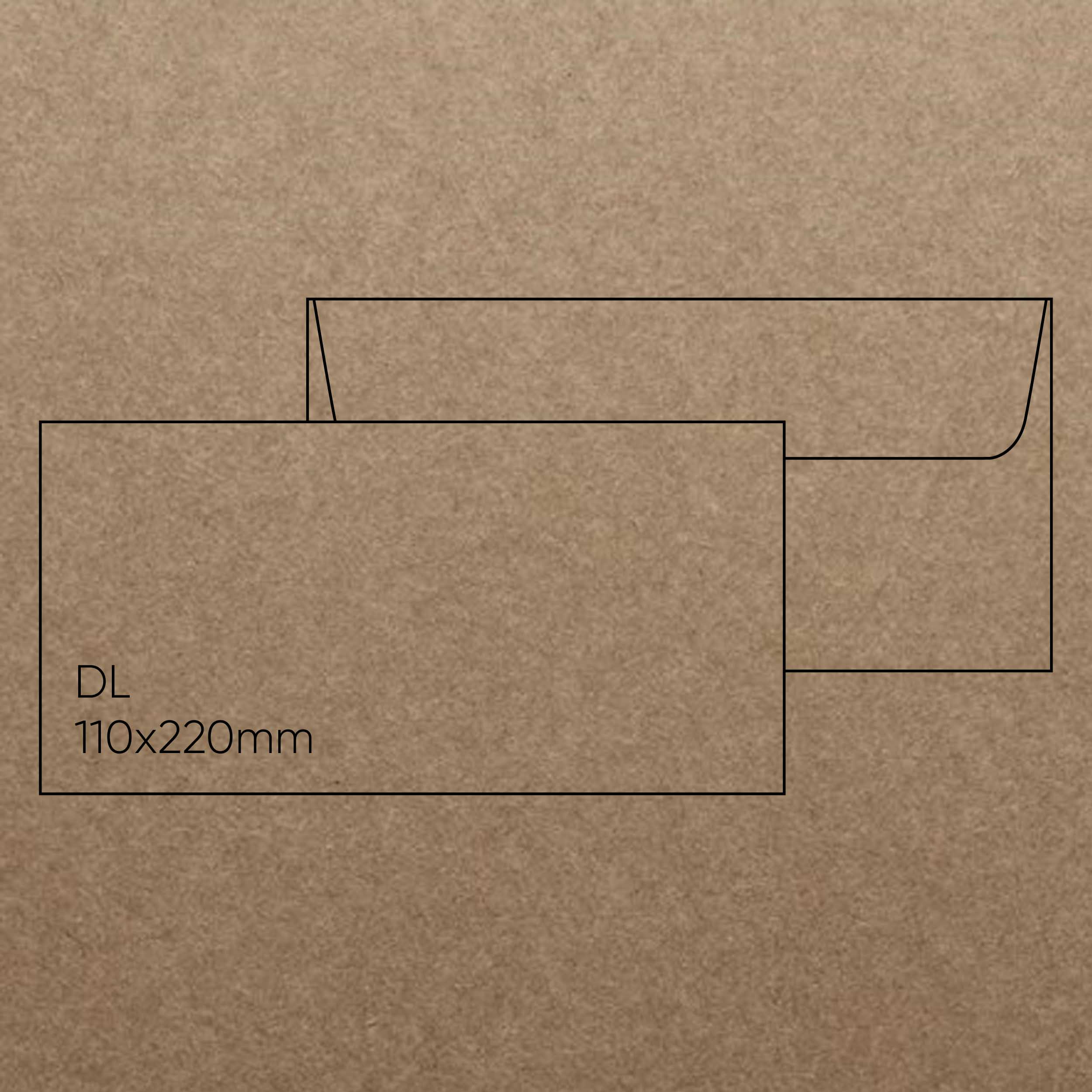 Buffalo DL Envelope (110 x 220mm) - Buffalo Kraft, Pack of 10