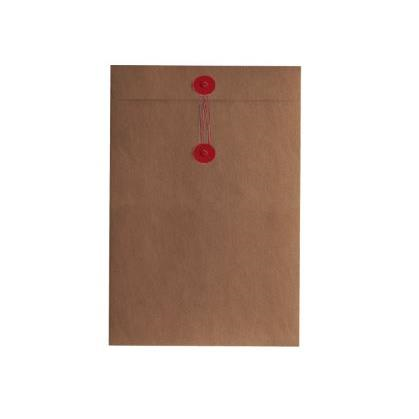 Button & String Button & String Envelope - C6 (114 x 162mm), Kraft/Red B&S