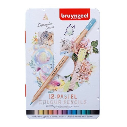 Bruynzeel Expression Coloured Pencils - Set of 12, Pastels