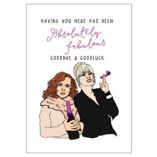 Candlebark Creations Candlebark A4 Card - Ab Fab Goodbye