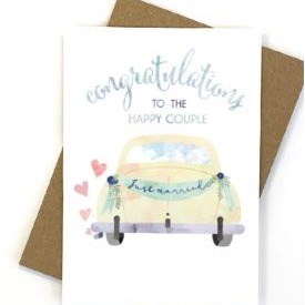 Candlebark Creations Candlebark A4 Card - Congratulations To The Happy Couple